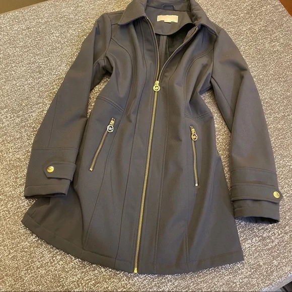 Michael Kors Long Logo Detail Coat - Picture 2 of 6